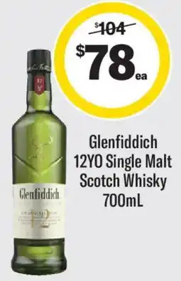 Liquorland Glenfiddich 12YO Single Malt Scotch Whisky offer
