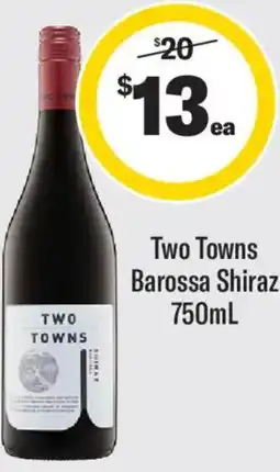 Liquorland Two Towns Barossa Shiraz offer