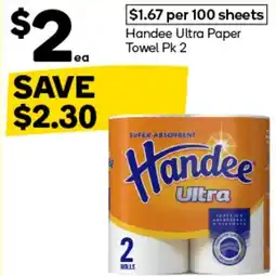 Woolworths Handee Ultra Paper Towel offer