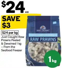 Woolworths Just Caught Raw Prawns Peeled & Deveined offer