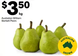 Woolworths Australian William Bartlett Pears offer