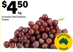Woolworths Australian Red Seedless Grapes offer
