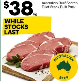 Woolworths Australian Beef Scotch Fillet Steak Bulk Pack offer
