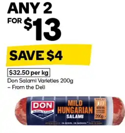 Woolworths Don Salami Varieties offer