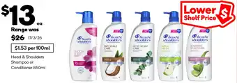 Woolworths Head & Shoulders Shampoo or Conditioner offer