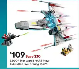 Target Lego star wars smart play lukes red five x wing 75423 offer