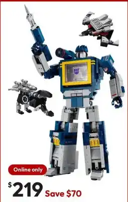 Target Lego icons transformers soundwave 10358 offer
