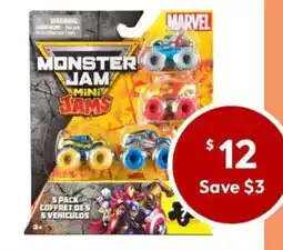 Target Monster Jam Mini Scale Marvel 5 Pack offer