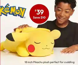 Target Pokemon Sleeping Pikachu Plush offer