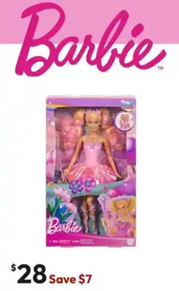 Target Mattel Barbie Fantasy Fairy Doll with Colour Change Wings offer