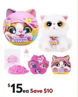Target Zuru pets alive smitten kittens series 2 assorted offer