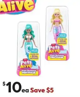 Target Pets alive magic swimming mermaid by zuru assorted offer