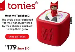 Target Tonies toniebox 2 starter set with creative tonie rubie sunset red offer