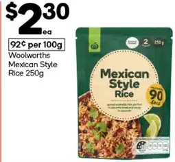 Woolworths Woolworths Mexican Style Rice offer