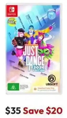 Target Just Dance 2026 Code in Box Nintendo Switch offer