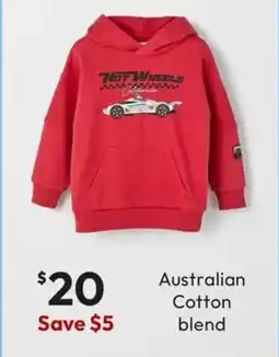 Target Hot Wheels Australian Cotton Blend Sweat hoodie offer