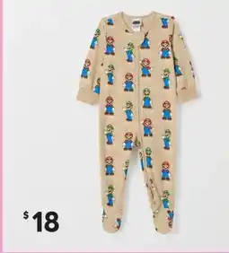 Target Super Mario Australian Cotton Baby Zip Coverall offer