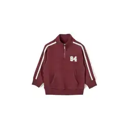 Target Australian Cotton Blend 1/4 Zip Sweat Top - Port Royal Burgundy offer
