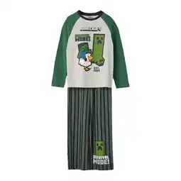 Target Minecraft Australian Cotton Older Boys Pyjama Set offer