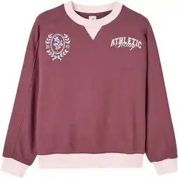 Target Australian Cotton Blend Long Sleeve Fleece Sweat Top - Eggplant Burgundy offer