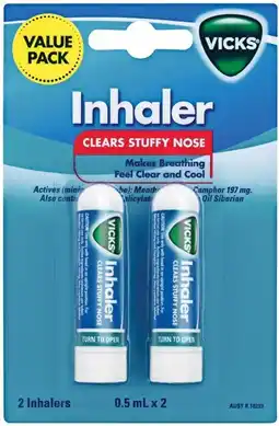Pharmacist Advice Vicks Inhaler 2 Inhalers offer