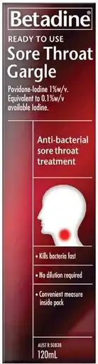 Pharmacist Advice Betadine Sore Throat Gargle offer