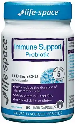 Pharmacist Advice Life-Space Immune Support Probiotic 60 Capsules offer