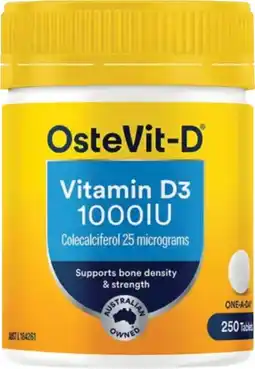 Pharmacist Advice OsteVit-D Vitamin D3 1000IU 250 Tablets offer