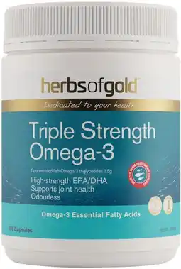 Pharmacist Advice Herbs of Gold Triple Strength Omega-3 150 Capsules offer