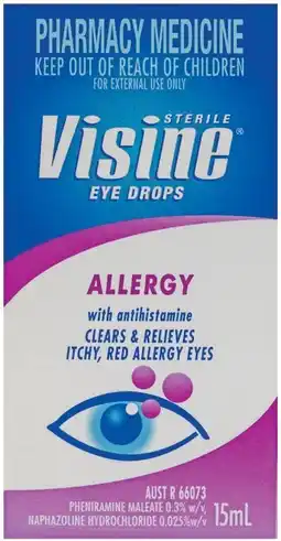 Pharmacist Advice Visine Eye Drops Allergy offer