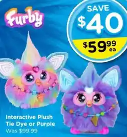 Toyworld Interactive Plush Tie Dye or Purple offer