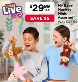 Toyworld My Baby Monkey Minis offer