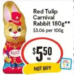IGA Red Tulip Carnival Rabbit offer