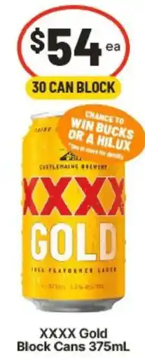 IGA Xxxx gold block cans offer