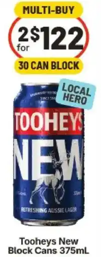 IGA Tooheys New Block Cans offer