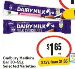 IGA Cadbury Medium Bar offer