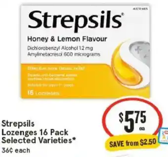 IGA Strepsils Lozenges offer