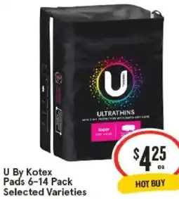 IGA U By Kotex Pads offer