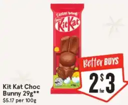 IGA Kit Kat Choc Bunny offer