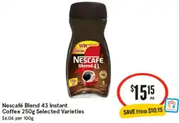 IGA Nescafé Blend 43 Instant Coffee offer