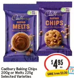 IGA Cadbury Baking Chips or Melts offer