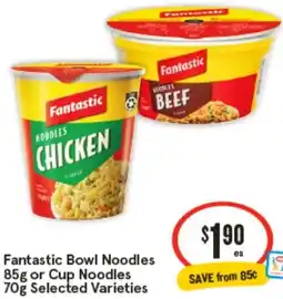 IGA Fantastic Bowl Noodles or Cup Noodles offer