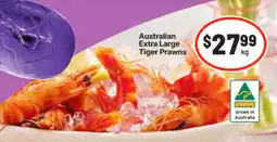 IGA Australian Extra Large Tiger Prawns offer