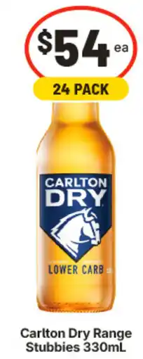 IGA Carlton Dry Range Stubbies offer