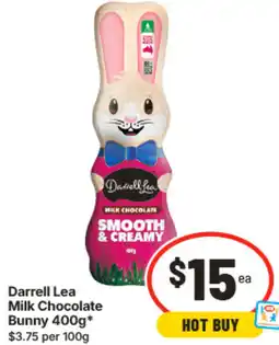 IGA Darrell Lea Milk Chocolate Bunny offer