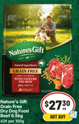 IGA Natures Gift Grain Free Dry Dog Food Beef offer