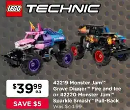 Toyworld Monster Jam™ Grave Digger™ Fire and Ice or 42220 Monster Jam™ Sparkle Smash™ offer