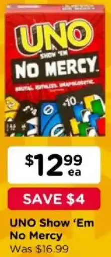 Toyworld UNO Show 'Em No Mercy offer