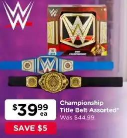 Toyworld Championship Title Belt Assorted offer