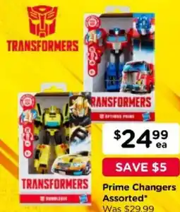 Toyworld Prime Changers Assorted offer
